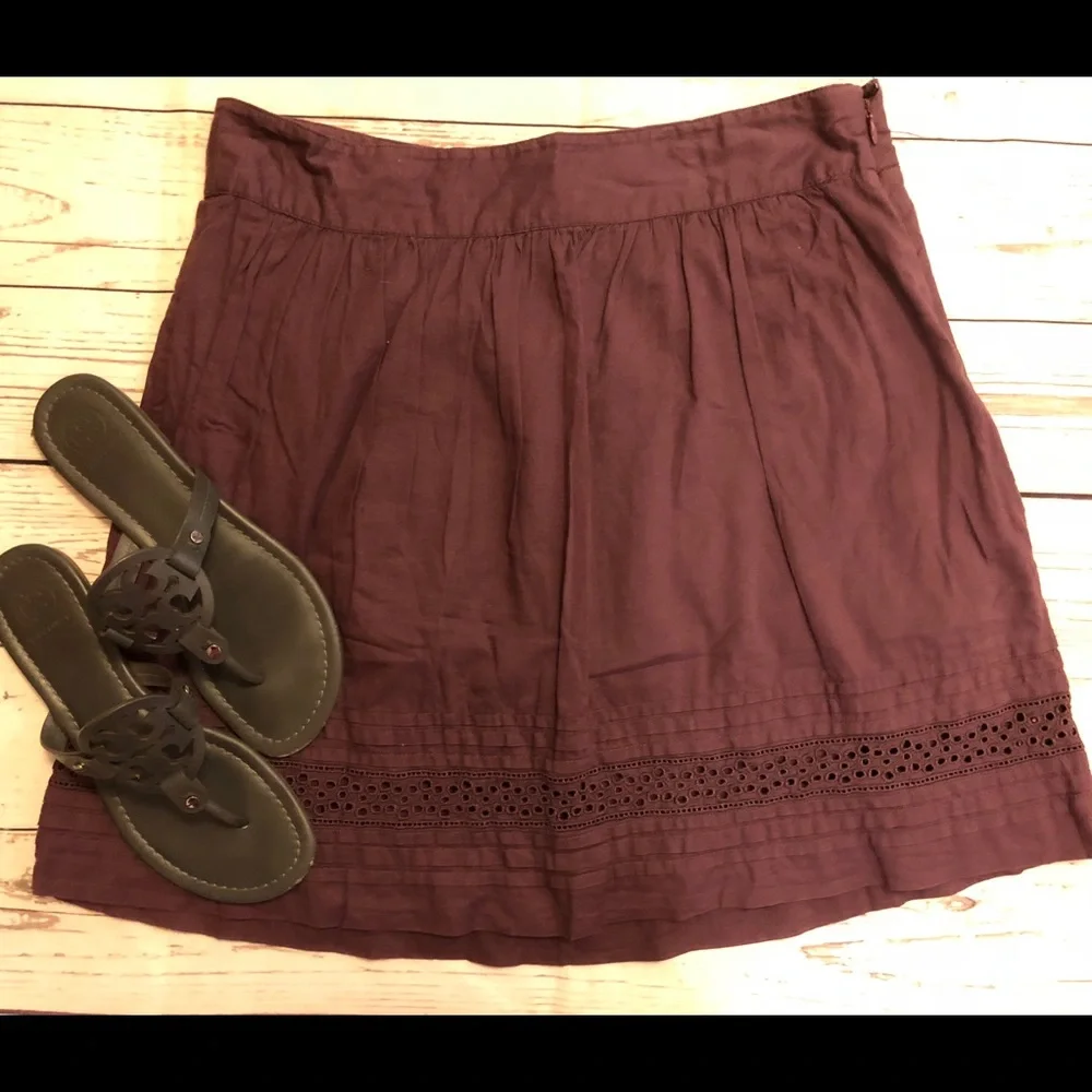 Ann Taylor LOFT Purple 💯Cotton Lined Size 6 Versatile Modern Conservative